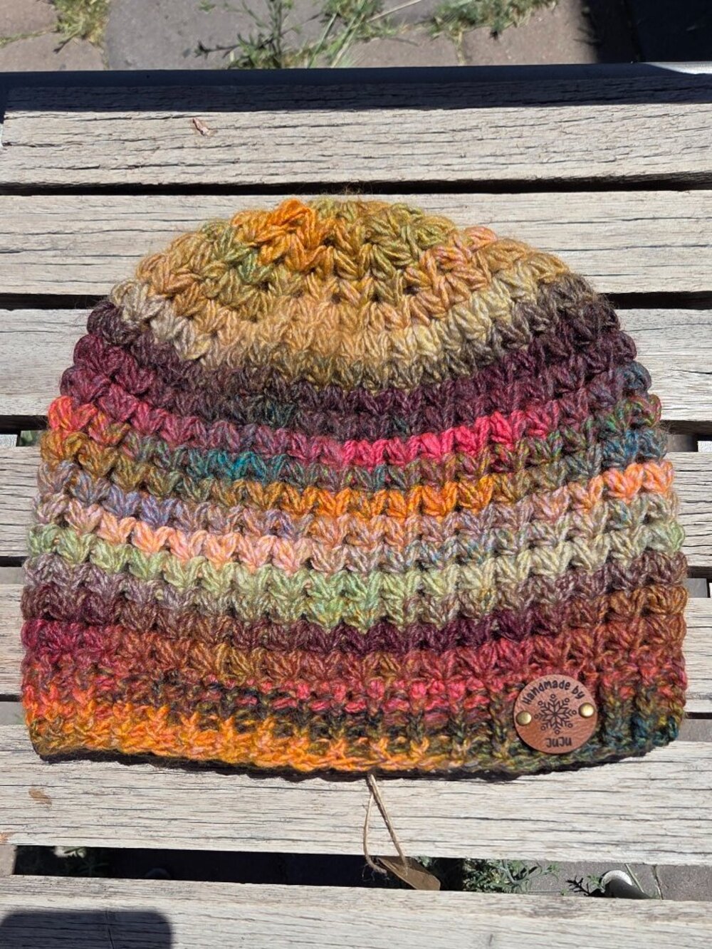 Artisan Handmade Crochet "70s Flashback" Slouchy Beanie Hat